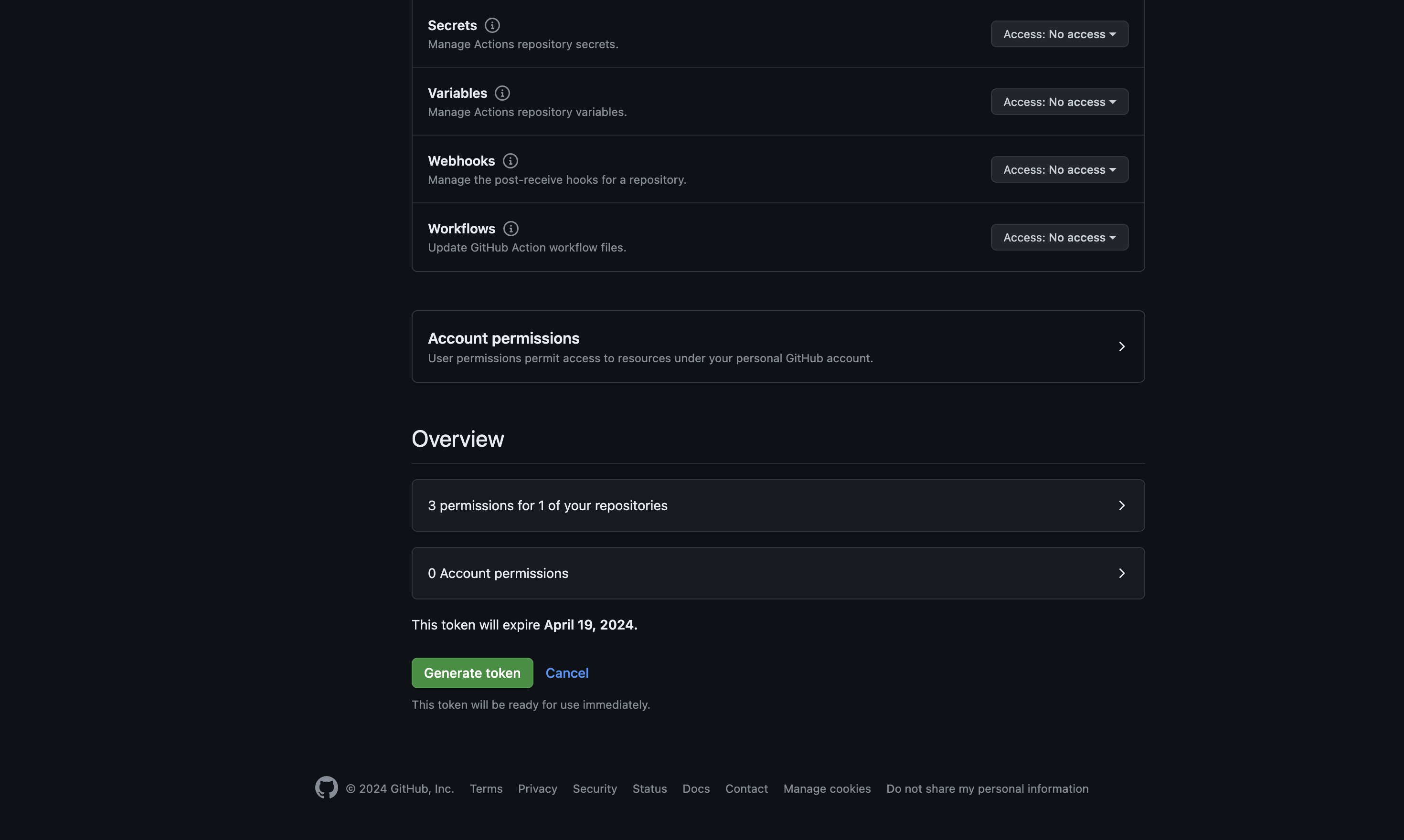 This is the image for SPAN with the text: Generate token and then clicked